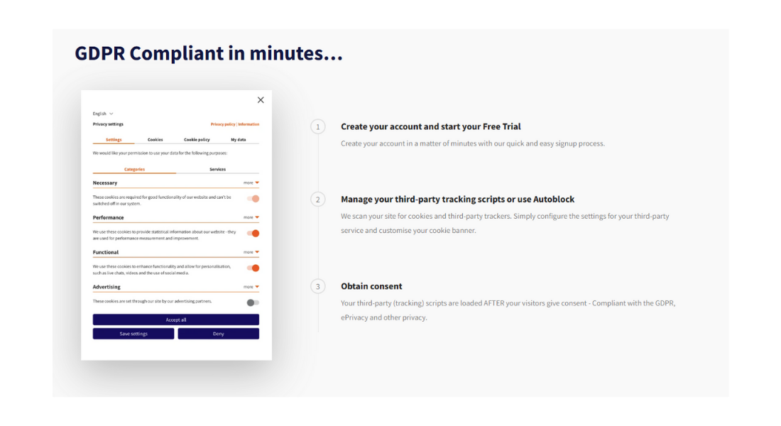 CookieFirst features