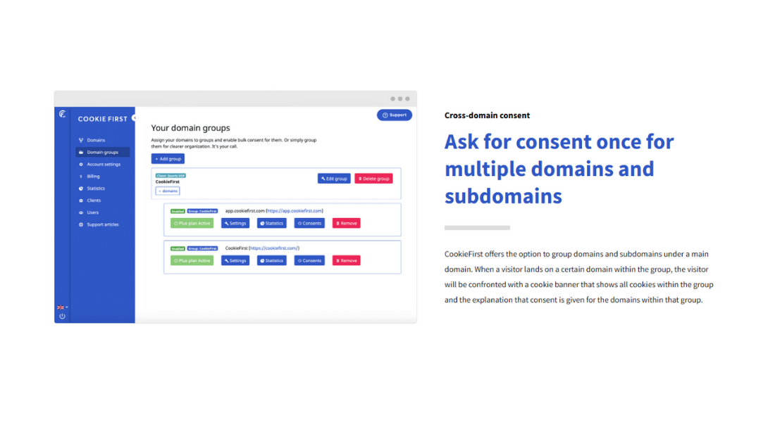 CookieFirst features