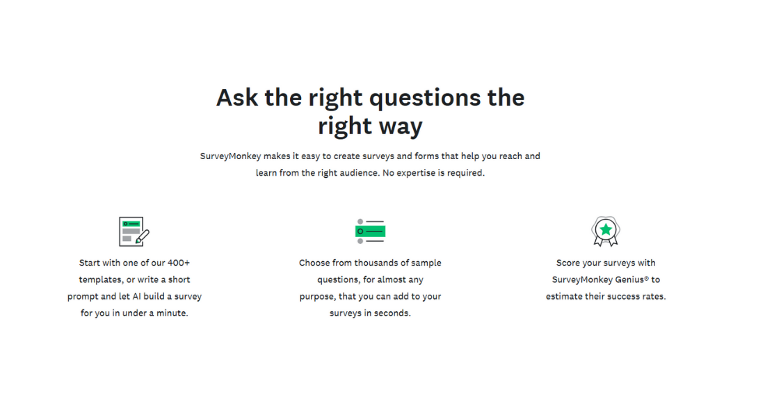 Survey Monkey features