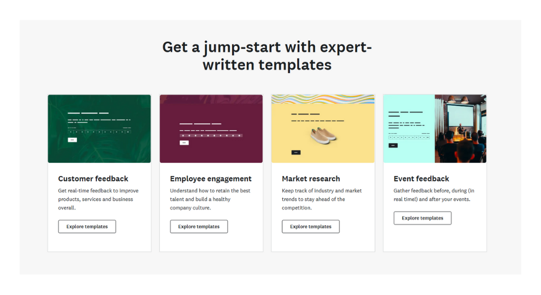 Survey Monkey features