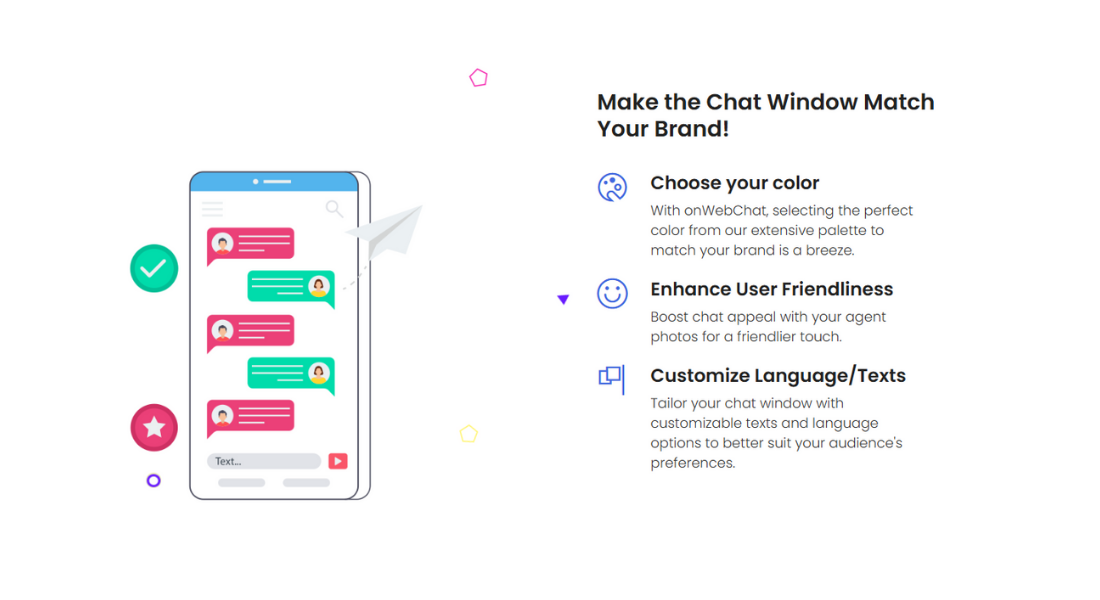 OnWebChat features