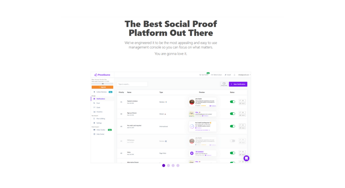 ProveSource features