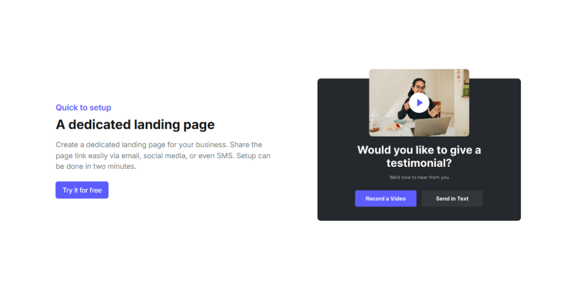 Testimonial features