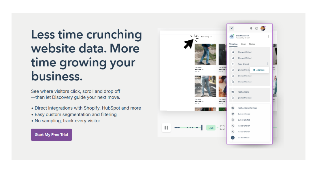 Lucky Orange features