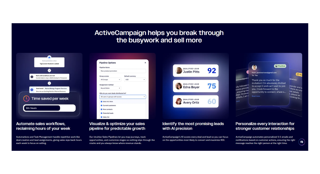 ActiveCampaign features