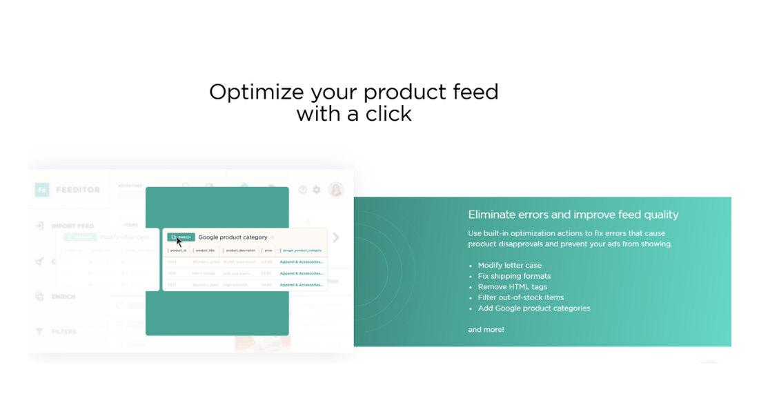 Feeditor features