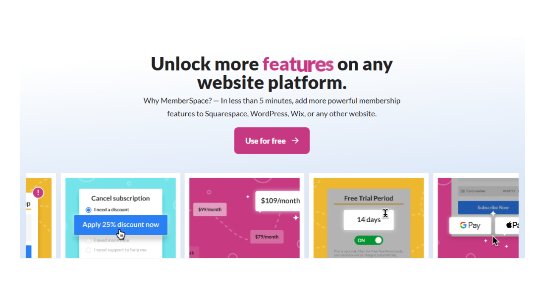 MemberSpace features