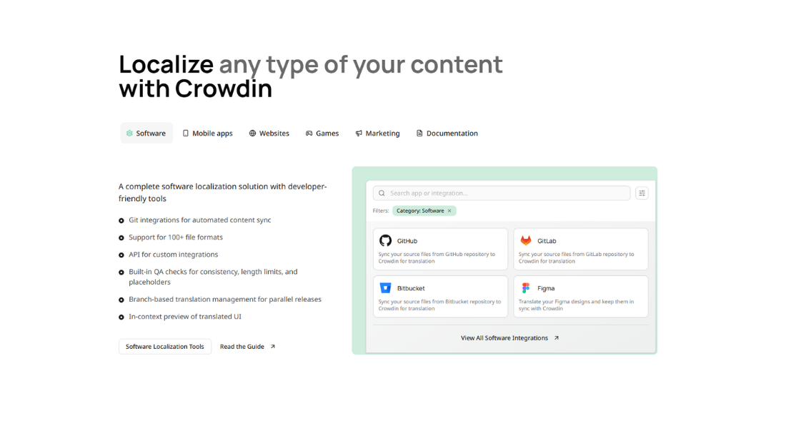 Crowdin features