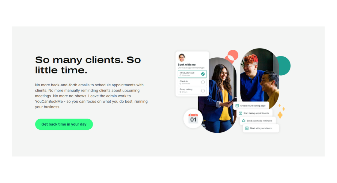 YouCanBookMe features