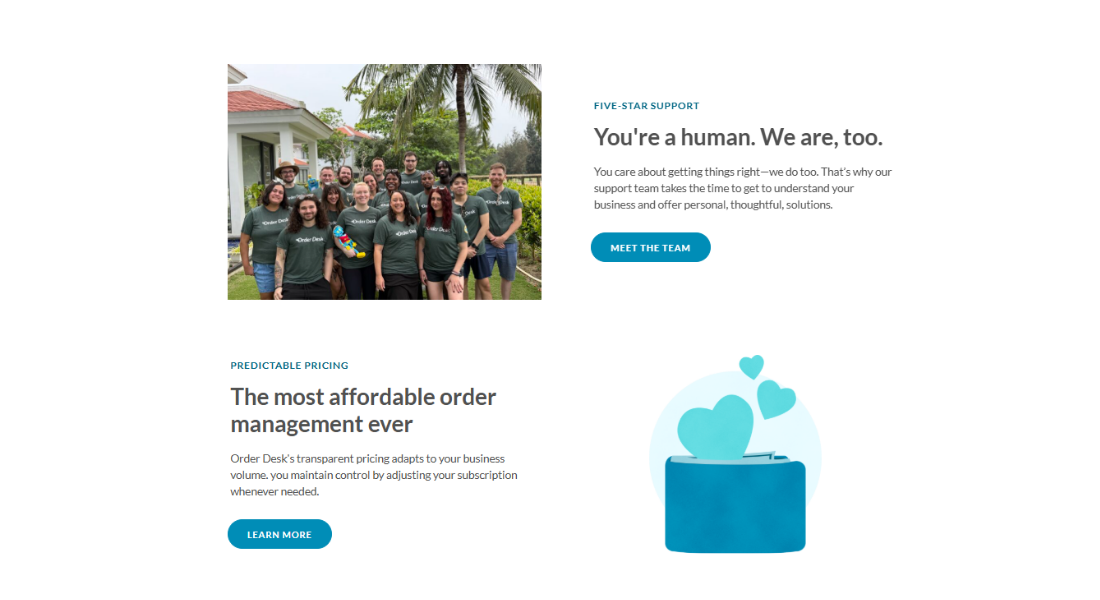 Order desk features