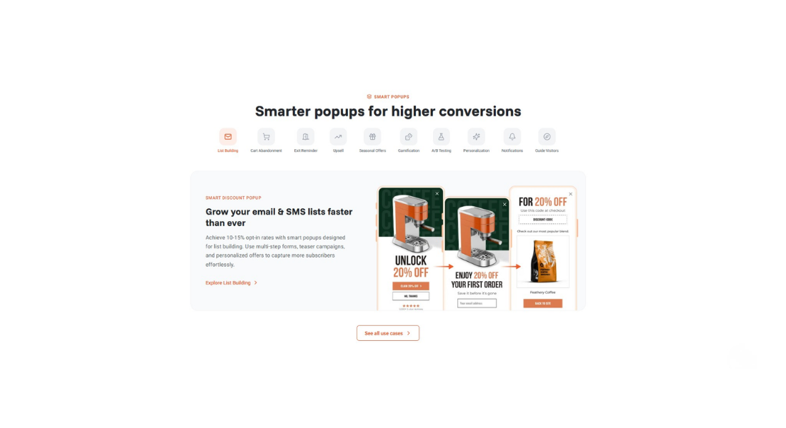 OptiMonk features