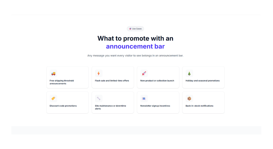 EaseNotify features