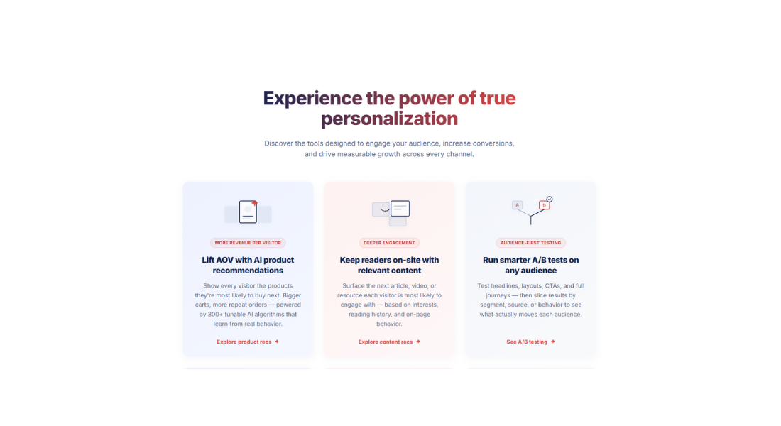 Personyze features