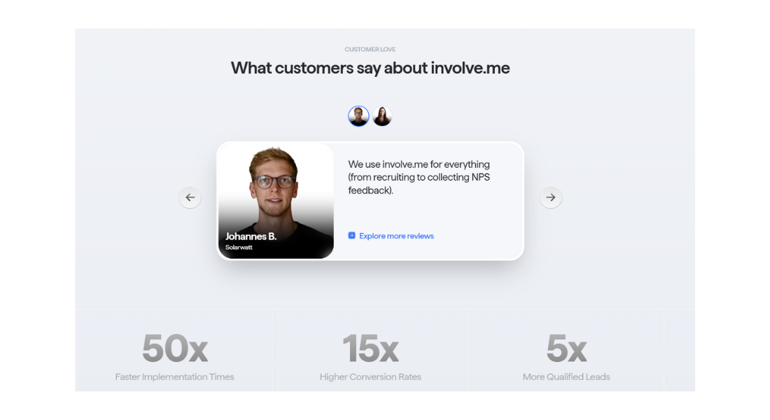Involve.me features