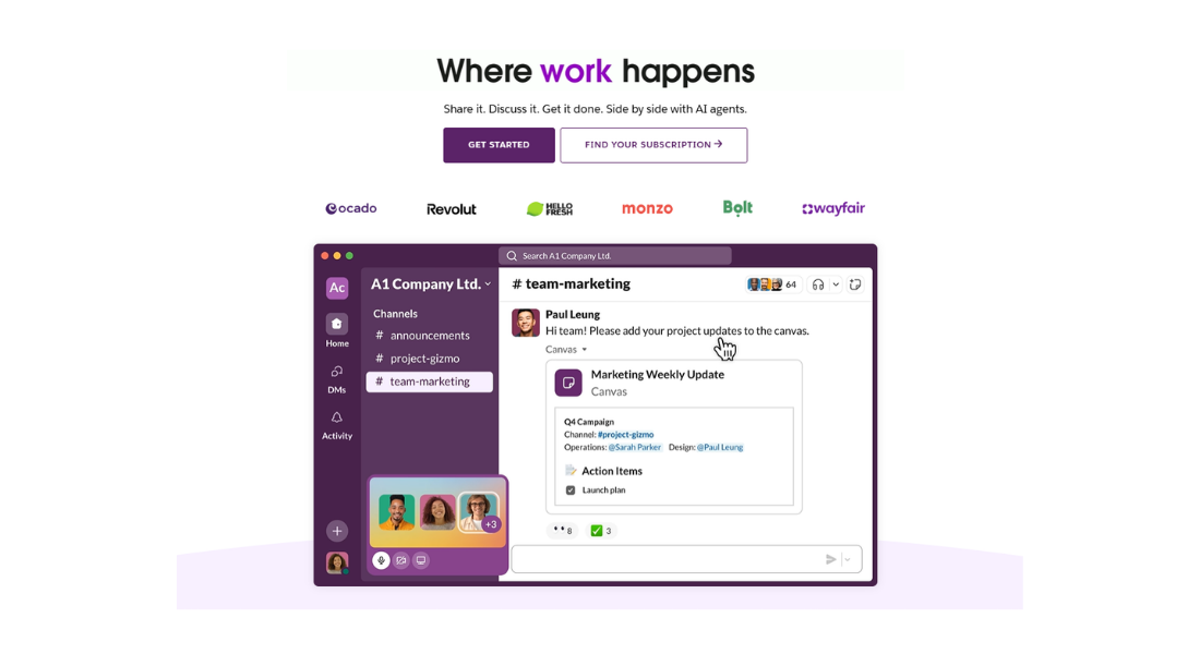 Slack features