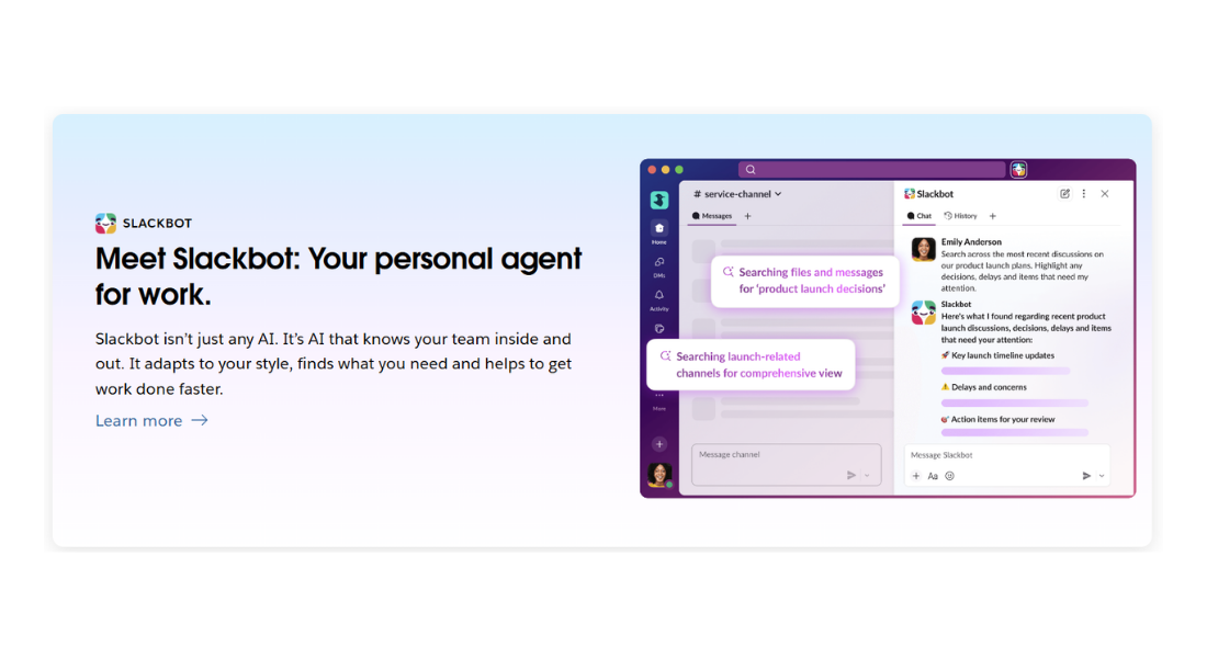 Slack features