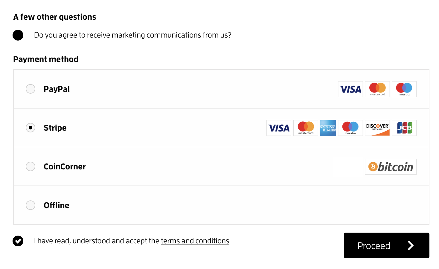 Payment Options